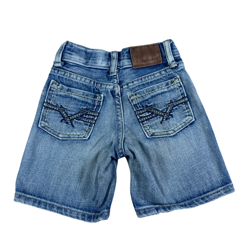 Vintage 90s Flypaper Denim Shorts Distressed‎ Blue Wash Pockets Kids Grunge 2T